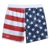 maamgic 7 Inch Mens Swim Trunks with Compression Liner Board Shorts with Zippered Pocket Bathing Suit for Beach Vacation United States Flag Splicing Medium view 2