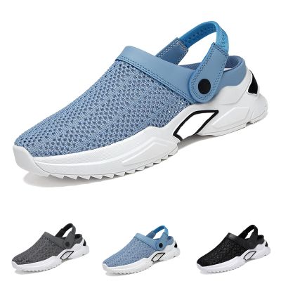 GERRIT Men's Orthopedic Hollow-Out Summer Sandals,Mesh Shoes Sandals Mens,Orthopedic Diabetic Walking Boat Shoes Breathable with Arch Support Knit Mesh Walking Shoes Beach Sandals, US10, Blue