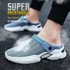 GERRIT Men's Orthopedic Hollow-Out Summer Sandals,Mesh Shoes Sandals Mens,Orthopedic Diabetic Walking Boat Shoes Breathable with Arch Support Knit Mesh Walking Shoes Beach Sandals, US10, Blue view 3