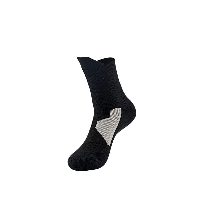 Castrap Outdoor Mountaineering Reinforced Shock Towel Sports Socks,Cycling Running Basketball Socks (black,One Size)