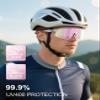 BangLong Polarized Cycling Glasses Sports Sunglasses, UV400 Protection, Men Women Running Fishing Driving Baseball Glasses (Pink) view 2