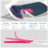 BangLong Polarized Cycling Glasses Sports Sunglasses, UV400 Protection, Men Women Running Fishing Driving Baseball Glasses (Pink) view 3