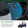 Club Car Precedent Floor Mat, Full Coverage Golf Cart Floor Mat Replacement for Precedent (2004-2023)/Onward & Tempo (2017-2023)/Villager & V4L (2019-2023) Blue Trim view 2