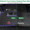 Club Car Precedent Floor Mat, Full Coverage Golf Cart Floor Mat Replacement for Precedent (2004-2023)/Onward & Tempo (2017-2023)/Villager & V4L (2019-2023) Blue Trim view 3