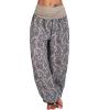 Women's Boho Pants Harem Hippie Yoga Gypsy Beach Palazzo Indian Pants Hippie Harem Baggy Loose Fit Trouser Pants Smocked Waist Baggy Bohemian Boho Hippie Yoga Harem Pants view 1