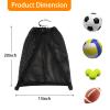 Mordx 2pcs Basketball Bag 15 * 20 inch Sports Single Ball Bag Drawstring Mesh Backpack, for Carrying Soccer Volleyball Baseball football Carrier Single Outdoor Sports Equipment view 3
