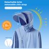 Wizhibr Women's UPF 50+ Sun Protection Jacket Lightweight Cool UV Shirt Long Sleeve with Hoodie Brim Thumb Hole Running view 3