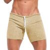 Men's Casual Shorts Knit Workout Attire Elastic Waist Drawstring Workout Running Jogging Summer Beach Sweat Shorts Athletic Pajama Jogger Gym Basketball Shorts with Pockets Khaki view 1