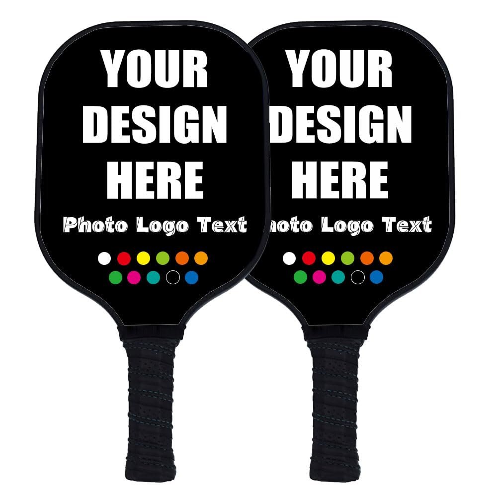 Custom Pickleballs Paddles, Customized Pickleballs Paddles with Comfort Grip, for Paddles, Black