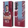 Head Case Designs Officially Licensed West Ham United FC Declan Rice 2022/23 First Team Leather Wallet Case Compatible with Samsung Galaxy A25 5G view 1