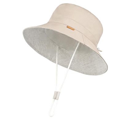 jerague Baby Boy Sun Hat Linen Cotton,Child Little Kids Boys Sunhat 2-4T Adjustable Beach Bucket Cap with UPF 50+ Sun Protection, 024-khaki