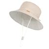 jerague Baby Boy Sun Hat Linen Cotton,Child Little Kids Boys Sunhat 2-4T Adjustable Beach Bucket Cap with UPF 50+ Sun Protection, 024-khaki view 1