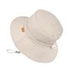 jerague Baby Boy Sun Hat Linen Cotton,Child Little Kids Boys Sunhat 2-4T Adjustable Beach Bucket Cap with UPF 50+ Sun Protection, 024-khaki view 3