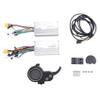 Srutueo 52V 25A 1200-1600W JP Brushless Motor Controller with LCD Display Panel for Electric Bike Scooter Stall Speed Controller, Black&Silver view 1