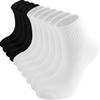ACCFOD Womens Ankle Socks Thin Cotton Gym Socks Athletic Mini Crew Socks 5-9 White & Black view 1