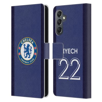 Head Case Designs Officially Licensed Chelsea Football Club Hakim Ziyech 2020/21 Players Home Kit Group 1 Leather Flip Case Compatible with Samsung Galaxy A25 5G