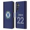 Head Case Designs Officially Licensed Chelsea Football Club Hakim Ziyech 2020/21 Players Home Kit Group 1 Leather Flip Case Compatible with Samsung Galaxy A25 5G view 1
