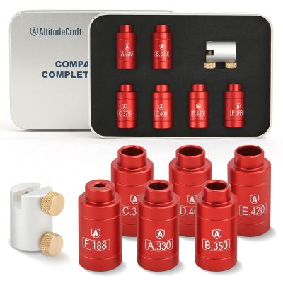 AltitudeCraft Headspace Gauge Comparator Kit with 6 Bushings, Reloading Supplies and Equipment, Reloading Tool, Compatible for Most Bottlenecks Cases for A330, B350, C375, D400, E420 and F188