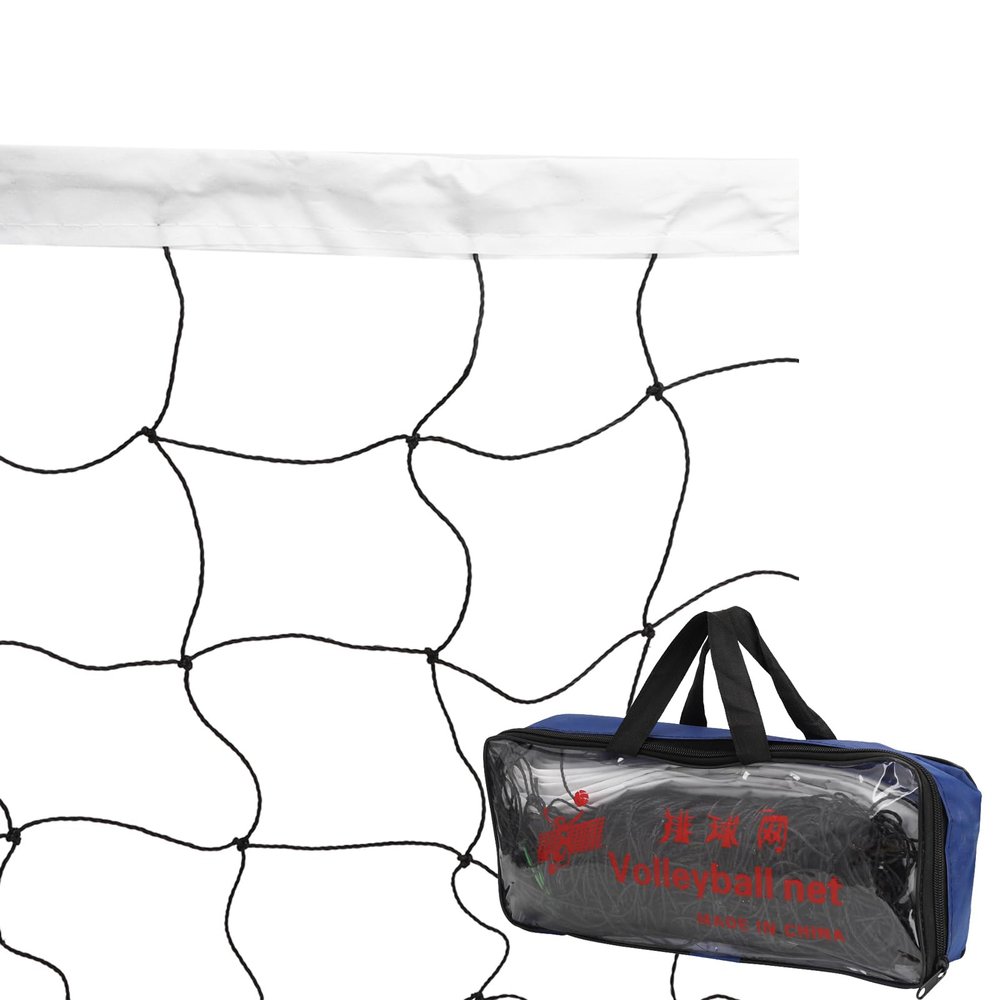 equlup Volleyball Net9.5m x 1m/31.2FT x 3.3FT Professional Net Heavy Duty Outdoor Backyard Replacement with Wax Line Portable Sports Mesh with Carrying Bag for Schoolyard Beach Pool