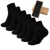 Digoon Women's Mini Crew Ankle Socks Pure Cotton Athletic Casual All Season Socks for Women (Cotton, Color-04-6pairs black) view 1