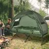 1 Person Portable Camping Tent with Cot & Air Mattress, Easy Setup, Zippered Door,Includes Sleeping Bag & Pillow, 76.5" x 34" x 64" view 3