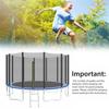 SUOGROLI Jumping Bed Mat High Elastic Round Jumping Mat Water-Resistant Jumping Pad Replacement Jumping Mat for Trampoline Replacement Accessories,13FT,Black view 4