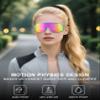 BangLong Polarized Cycling Glasses Sports Sunglasses, UV400 Protection, Men Women Running Fishing Driving Baseball Glasses (Blue Pink) view 4