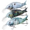 Handing Multi-Jointed Fishing Lures 4.7" Fishing Bait for Bass & Muskie with Mustad Hooks 3-Piece Lifelike Swimbait for Freshwater & Saltwater Slow Sinking view 1