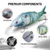 Handing Multi-Jointed Fishing Lures 4.7" Fishing Bait for Bass & Muskie with Mustad Hooks 3-Piece Lifelike Swimbait for Freshwater & Saltwater Slow Sinking view 2