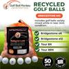 Golf Ball Monkey Cheap Recycled for Bridgestone Golf Balls White Mix - Used for Bridgestone e6, e12 Golf Balls, Tour BX and BRX & More w/Mesh Bag (50-3A/Good) view 2