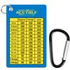 ACCTOLF Golf Club Range Chart, Golf Range Chart, Golf Club Distance Card with Carabiner Clip for Golf Bag, Water Resistant Golf Yardage Card for Seasoned Golfers, Average or Beginners view 1