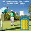 ACCTOLF Golf Club Range Chart, Golf Range Chart, Golf Club Distance Card with Carabiner Clip for Golf Bag, Water Resistant Golf Yardage Card for Seasoned Golfers, Average or Beginners view 2