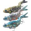 Handing Fishing Lures for Bass and Pike 3.9" 3-Pieces Lifelike Multi-Jointed Lures with Mustad Hooks, Fishing Bait for Freshwater and Saltwater 3/8oz view 1