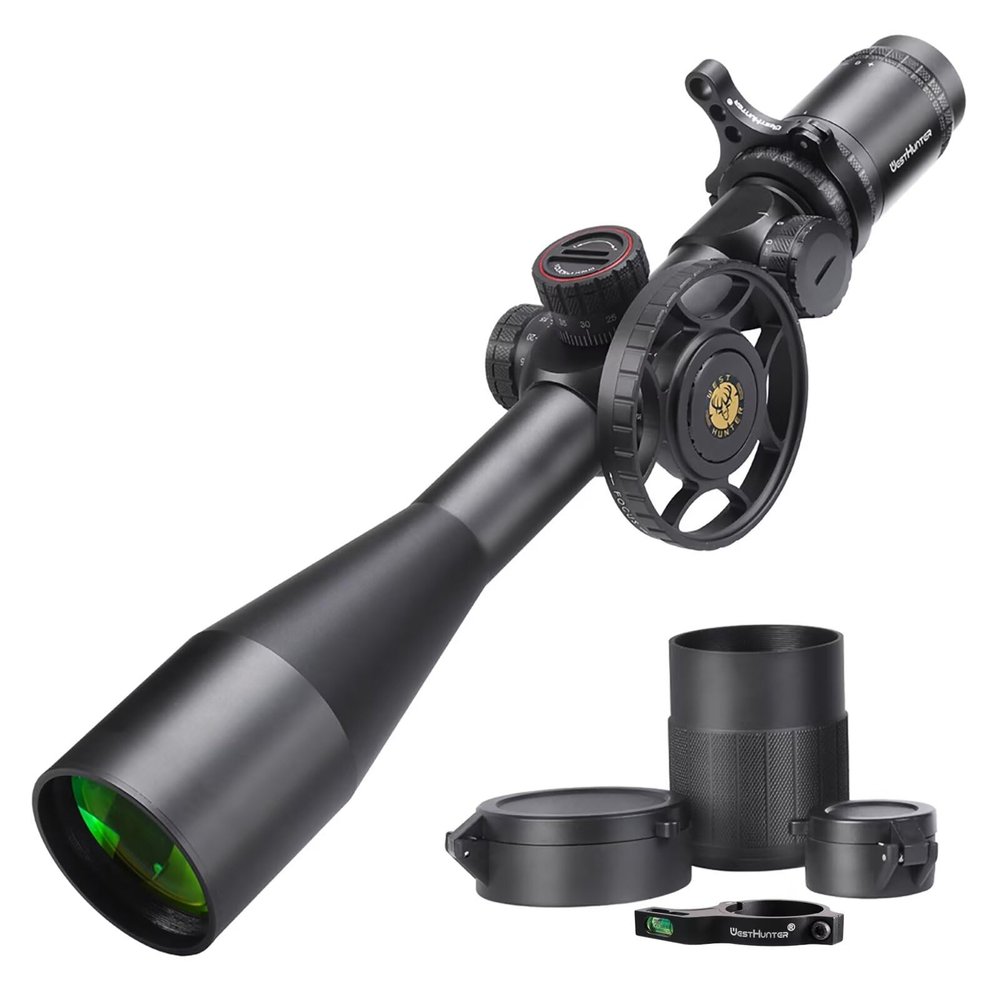 WestHunter Optics WHI 4-16x50 SFIR FFP Scope, First Focal Plane Red Green Illuminated Etched Glass Reticle, 30mm Tube Tactical Precision 1/10 MIL Scopes | Optical Kit