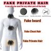 INFTOYCO Fake Private Hair, Invisible Realistic Bikini Body Hairs For Men and Women Fake Chest Hair Fake Mustache (style1) view 3