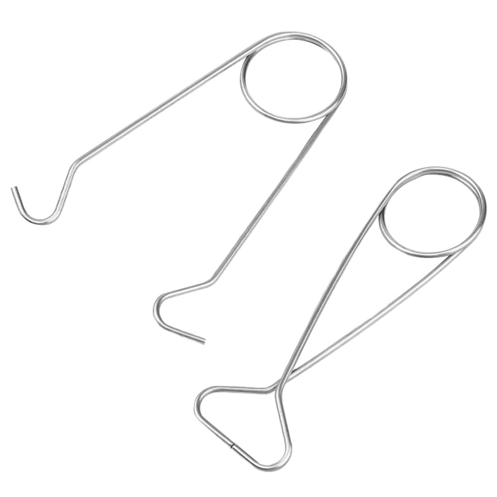 2pc Outdoor Fish Jaw Spreader Stainless Steel Water Bottle Hanger for Camping Hiking Convenient Hanging Hook Water Bottle Hook