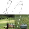 2pc Outdoor Fish Jaw Spreader Stainless Steel Water Bottle Hanger for Camping Hiking Convenient Hanging Hook Water Bottle Hook view 2