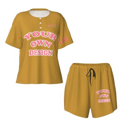 NineFit Basics Custom sleepwear women Personalized pajamas with logo name photo Customized pajamas set with face Short Sleeve Birthday Peru Medium