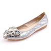 IvoireCh Womens Ballet Flats Foldable Rhinestone Pointed Toe Comfortable Slip on Wedding Flat Shoes Dress Flats for Women view 1