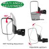 SHEJISI Golf Cart Mirrors,Golf Cart Mirrors Rear View is Universal Fits 0.7"-1.35" Square Rail,No Drilling,360 Rotation,Foldable,High Definition,Durable Anti-Shudder,Fits Club Car,EZGO,Yamaha,Zone view 4