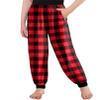 Arshiner Girls Pajama Pants Kids Plaid Pj Pants Comfy Lounge Sleepwear Bottoms with Pockets Red Black Plaid 5-6 Years view 1