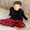 Arshiner Girls Pajama Pants Kids Plaid Pj Pants Comfy Lounge Sleepwear Bottoms with Pockets Red Black Plaid 5-6 Years view 3