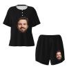 NineFit Basics Custom sleepwear women Personalized pajamas with logo name photo Customized pajamas set with face Short Sleeve Birthday face Medium view 4