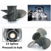 AQUAMAN Aluminum 11 5/8X11 Outboard Boat Propeller fit Honda Engine BF35-60Hp 13 Spline Tooth,OEM Parts No.59130-ZV5-011AH view 2