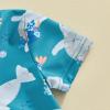 Newbgclo Infant Baby Boy Girl One Piece Swimsuit Long/Short Sleeve Zipper Bathing Suit Toddler Rash Guard Swimwear Sunsuit (D-C Sky Blue, 3-6 Months) view 4