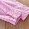 Toddler Girls Spring and Autumn Lapel Long Sleeve Striped Dress Sundress of Casual Shirt Dresses Infant Thanksgiving Dress (Pink, 2-3 Years) view 4
