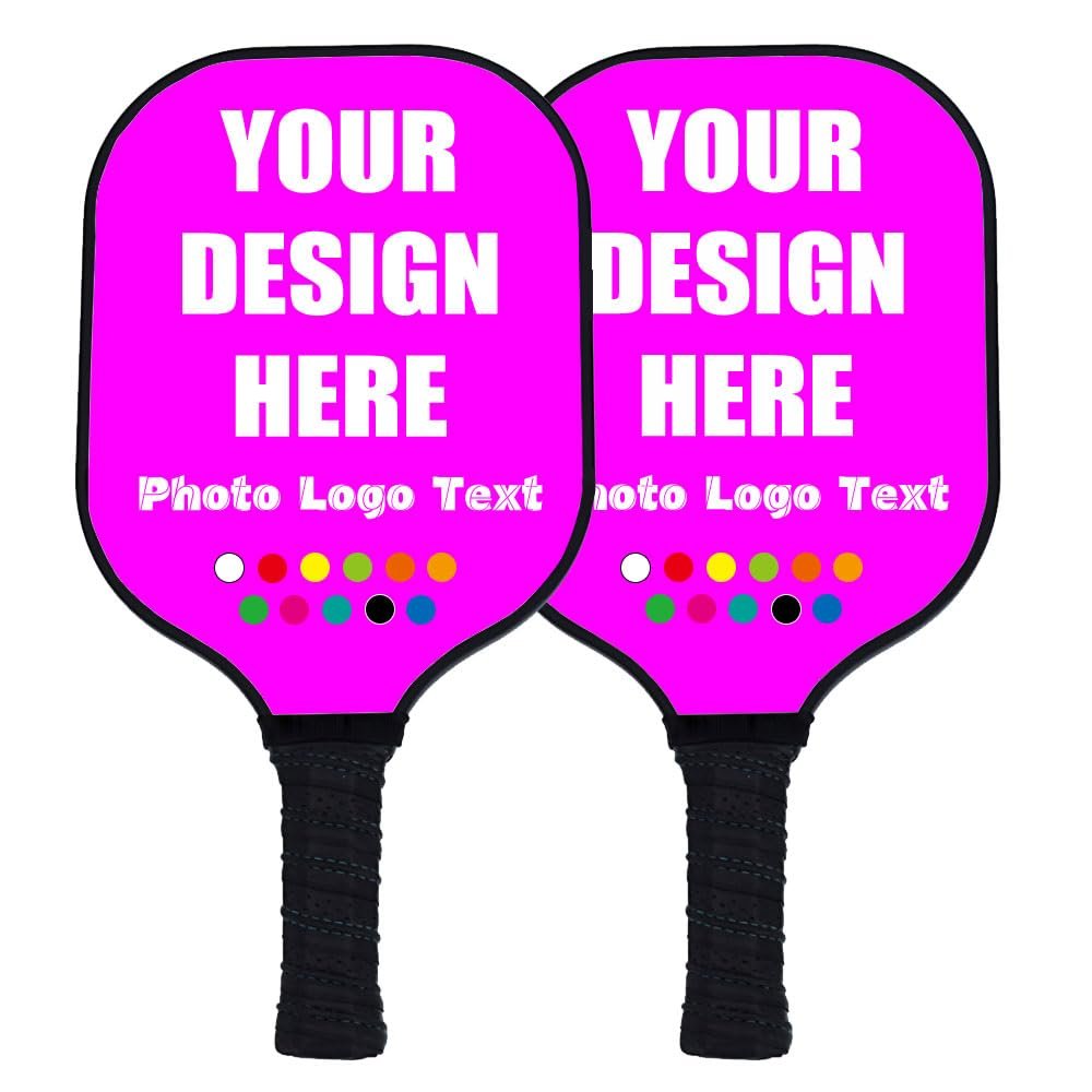 Custom Pickleballs Paddles, Customized Pickleballs Paddles with Comfort Grip, for Paddles, Fuchsia