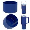 Linkidea 2 Pack Water Bottle Boot Compatible with Stanley Quencher H2.0 20oz/30oz/40oz, IceFlow Flip 20oz/30oz Tumbler, Silicone Bottle Bottom Sleeve Cover Bumper Protector (Cobalt) view 1