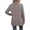 ebossy Women's Turtleneck Ribbed Knit Sweater Long Sleeve Side Split Asymmetrical Pullover Tunic Top (XS, Dark Grey) view 4