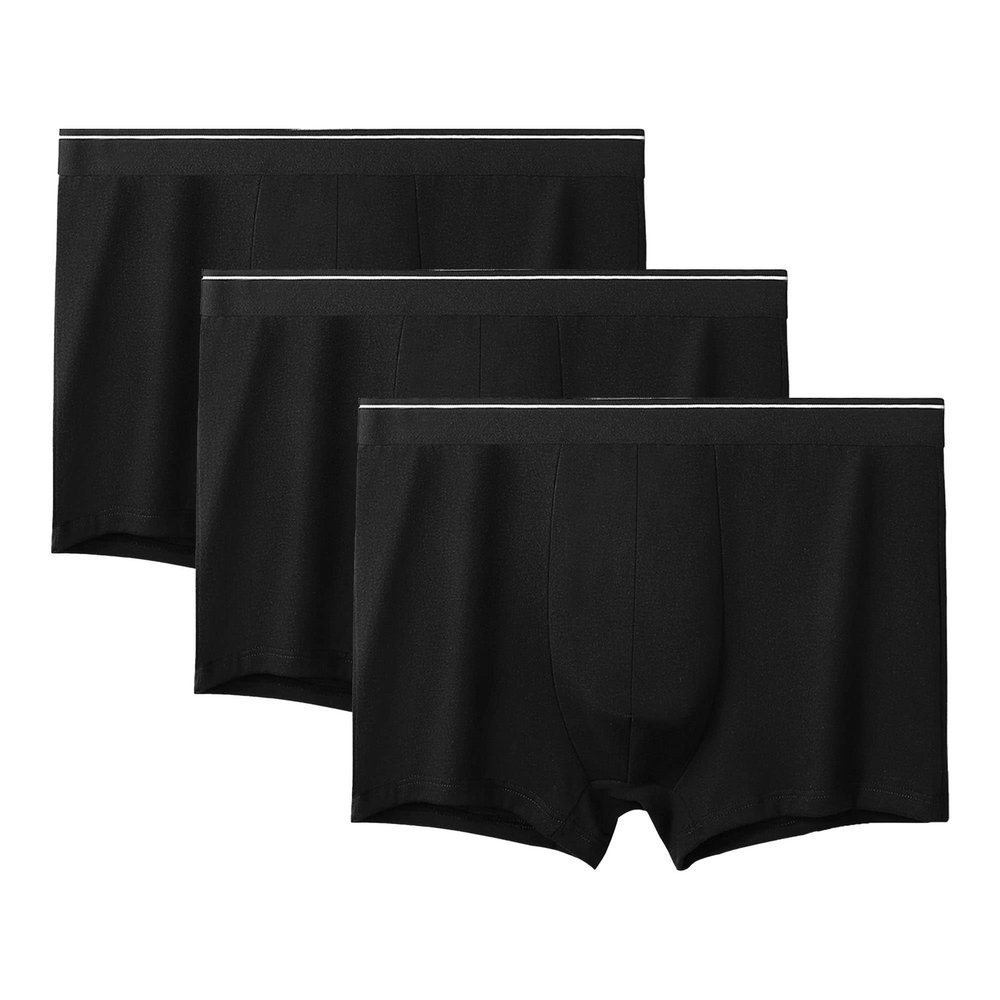 JEKE-DG Men's Comfort Flex Fit Underwear Breathable Stretch Mesh Boxer Brief Soft Waistband Underpants (XX-Large,Black-3pc)